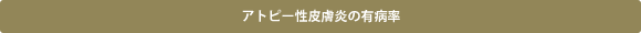 アトピー性皮膚炎の有病率
