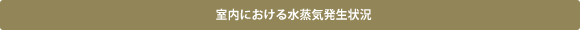 室内における水蒸気発生状況